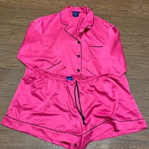 Pink pajama 2 pc set TOP:L Bottoms:XL